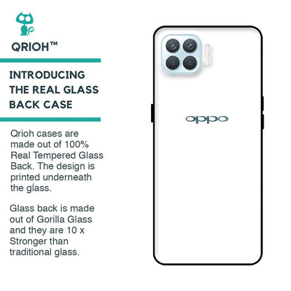Arctic White Glass Case for Oppo F17 Pro
