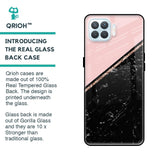 Marble Texture Pink Glass Case For Oppo F17 Pro