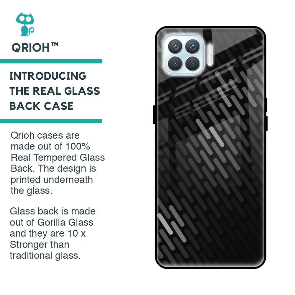 Dark Abstract Pattern Glass Case For Oppo F17 Pro
