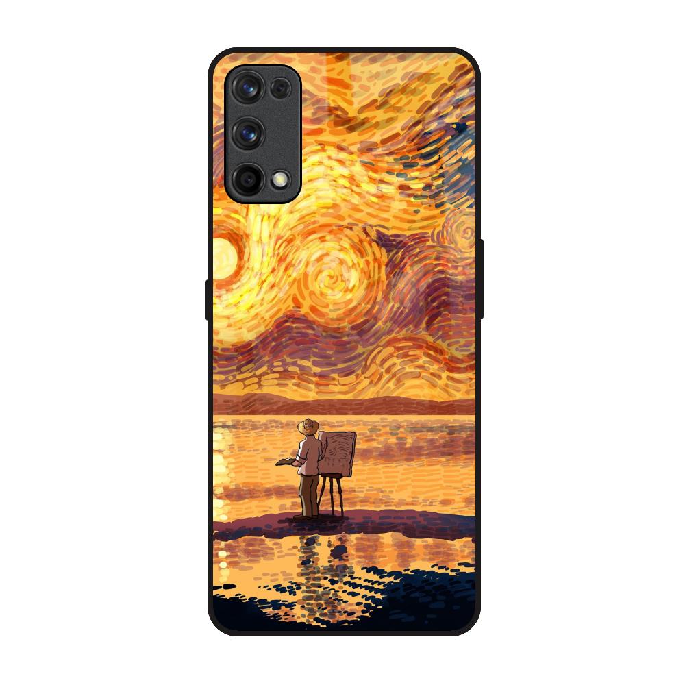 Sunset Vincent Realme 7 Pro Glass Back Cover Online