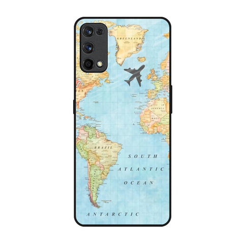 Travel Map Realme 7 Pro Glass Back Cover Online
