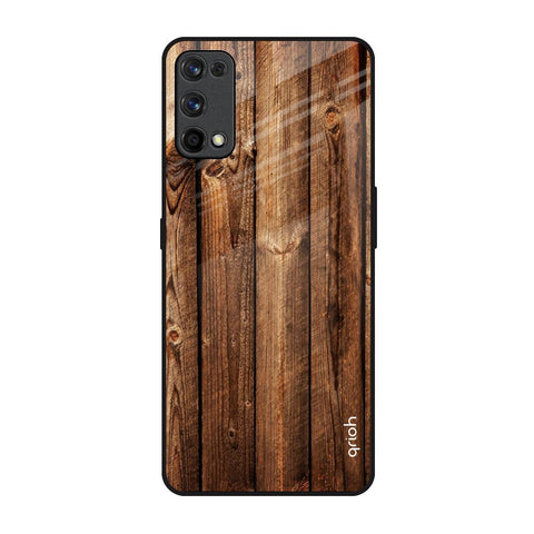 Timber Printed Realme 7 Pro Glass Back Cover Online