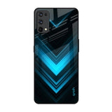 Vertical Blue Arrow Realme 7 Pro Glass Back Cover Online