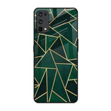 Abstract Green Realme 7 Pro Glass Back Cover Online