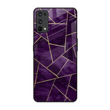 Geometric Purple Realme 7 Pro Glass Back Cover Online