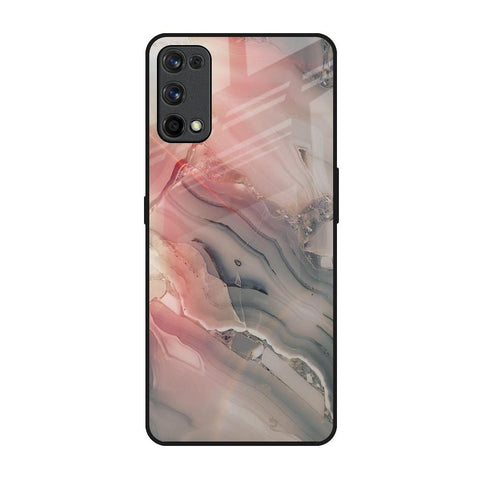 Pink And Grey Marble Realme 7 Pro Glass Back Cover Online