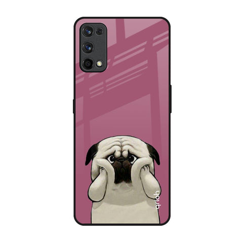Funny Pug Face Realme 7 Pro Glass Back Cover Online