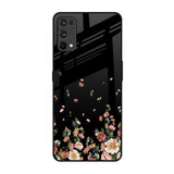 Floating Floral Print Realme 7 Pro Glass Back Cover Online