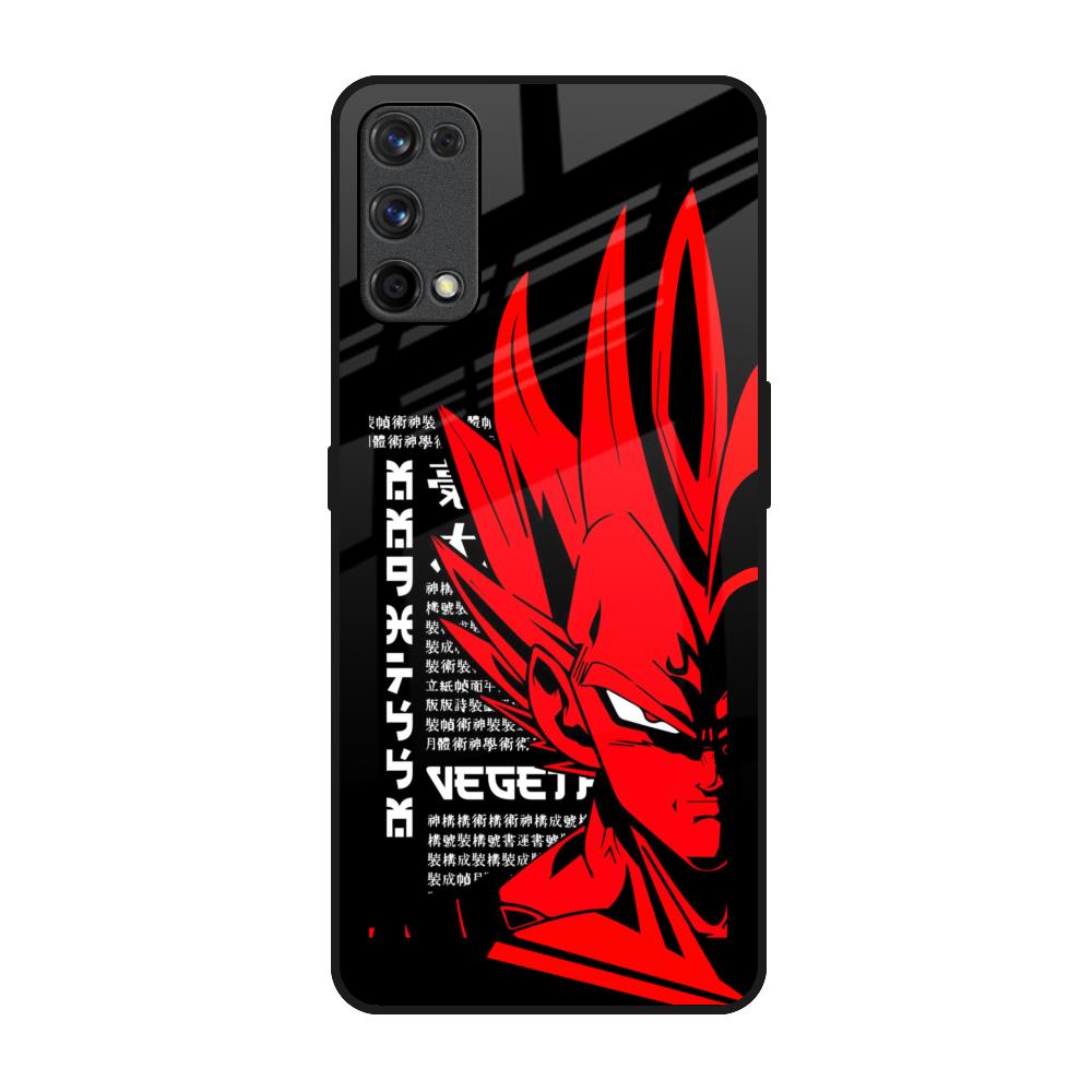 Red Vegeta Realme 7 Pro Glass Back Cover Online