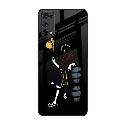 Luffy Line Art Realme 7 Pro Glass Back Cover Online