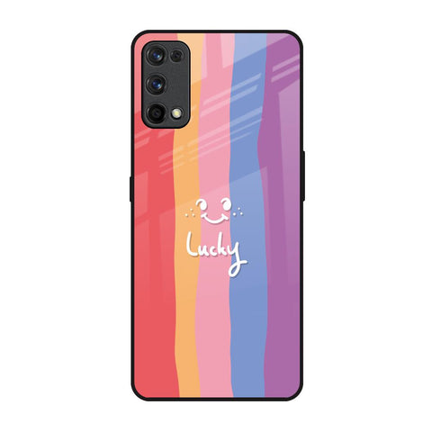 Lucky Abstract Realme 7 Pro Glass Back Cover Online