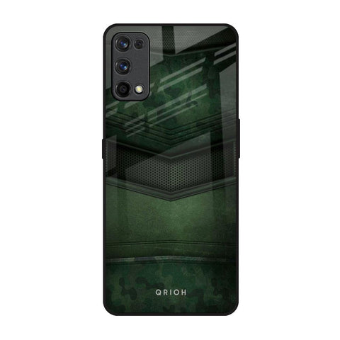 Green Leather Realme 7 Pro Glass Back Cover Online