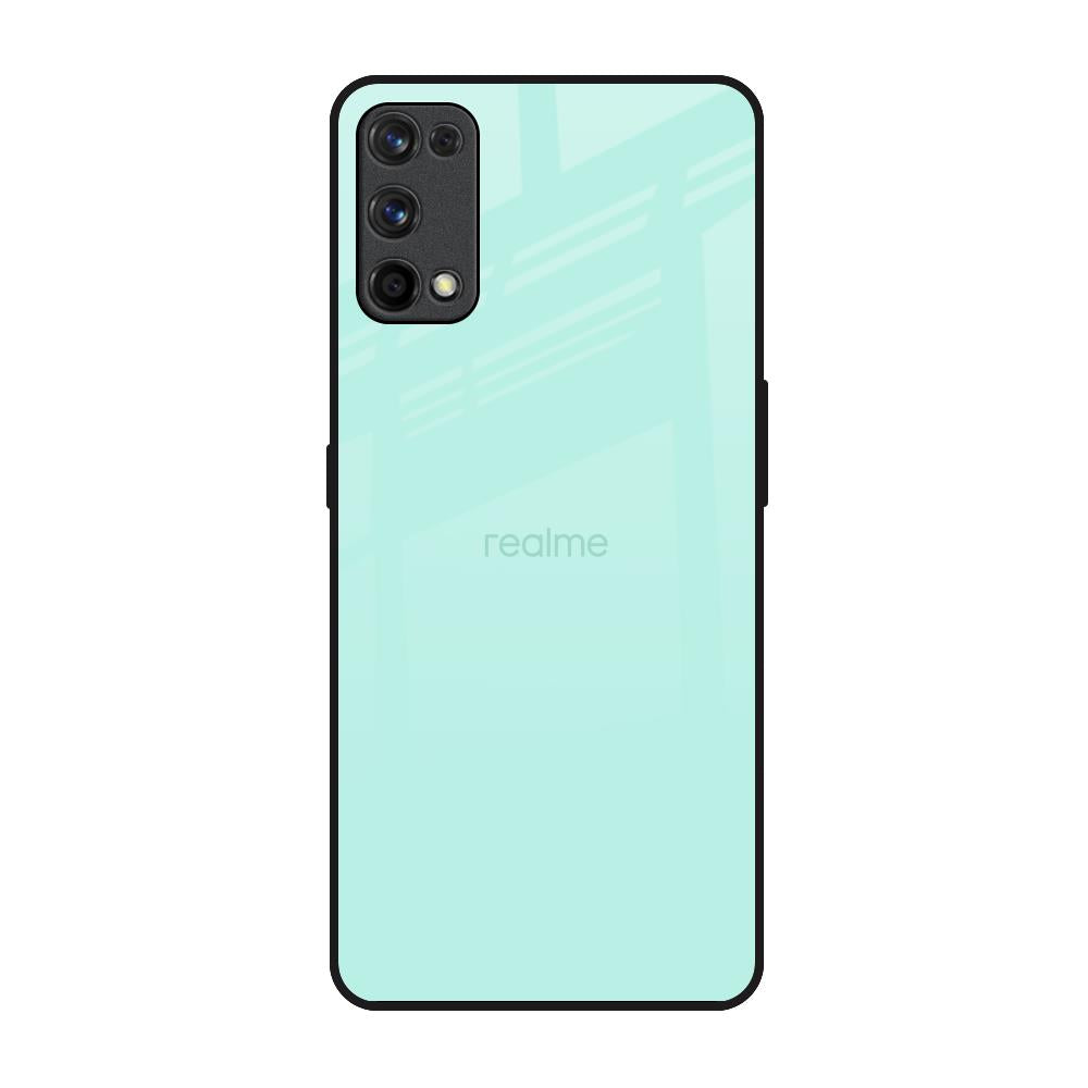 Teal Realme 7 Pro Glass Back Cover Online