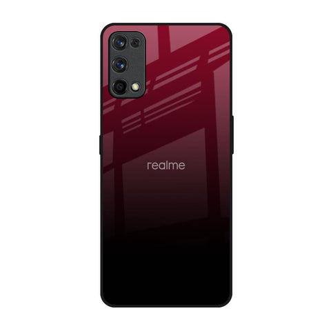Wine Red Realme 7 Pro Glass Back Cover Online