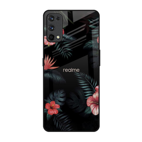 Tropical Art Flower Realme 7 Pro Glass Back Cover Online