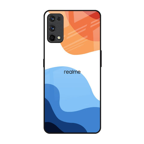 Wavy Color Pattern Realme 7 Pro Glass Back Cover Online