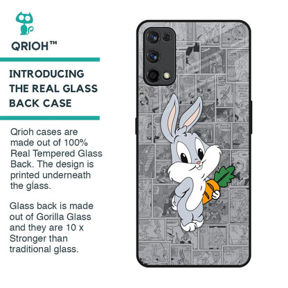 Cute Baby Bunny Glass Case for Realme 7 Pro