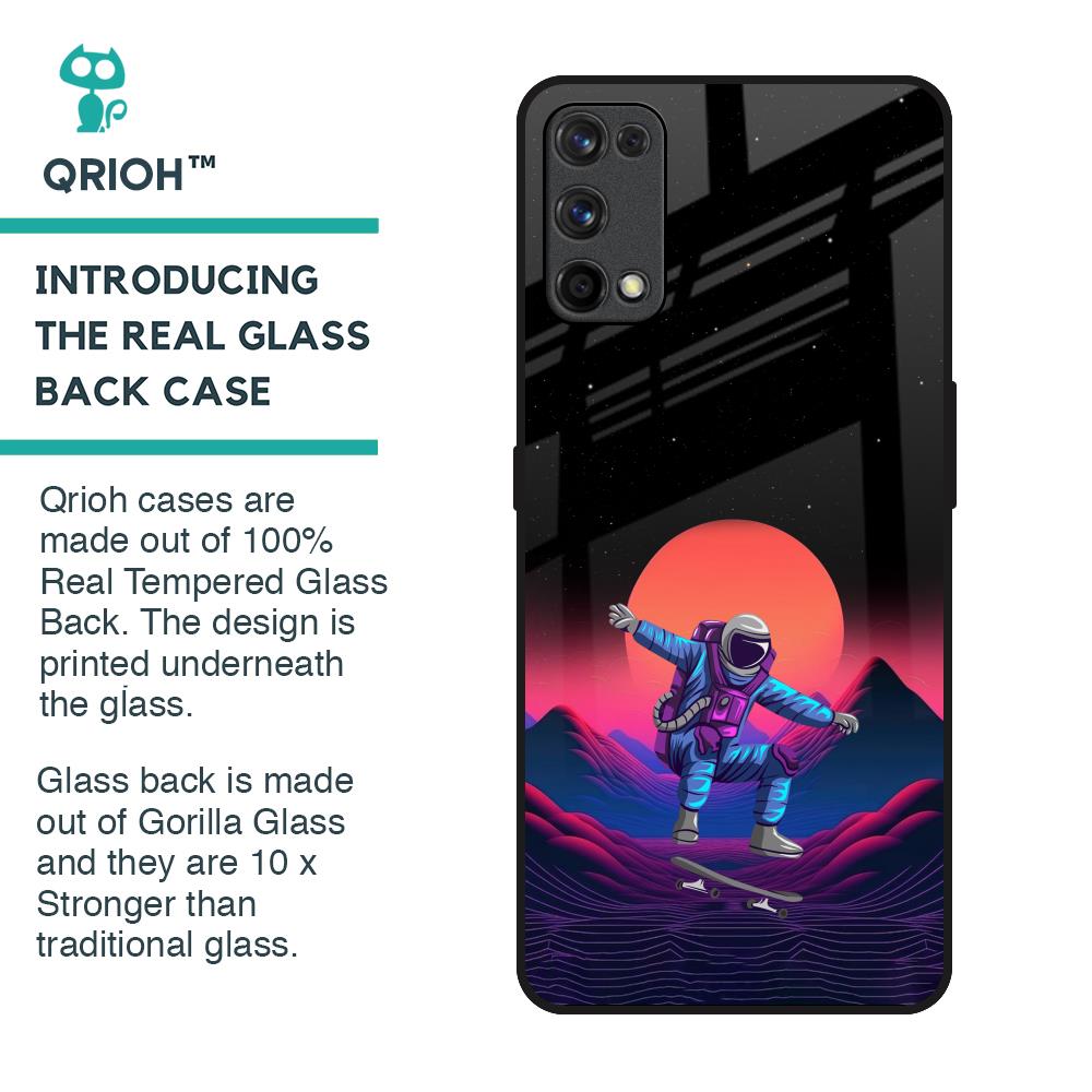 Retro Astronaut Glass Case for Realme 7 Pro