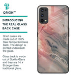 Pink And Grey Marble Glass Case For Realme 7 Pro