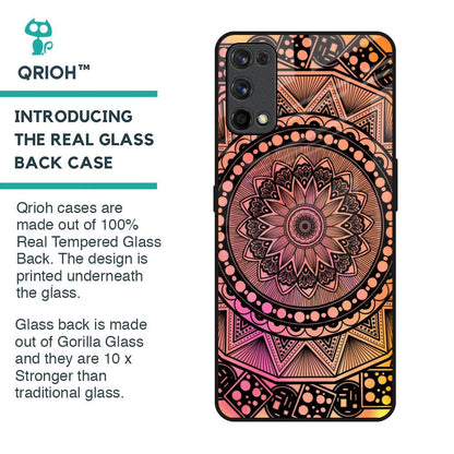 Floral Mandala Glass Case for Realme 7 Pro