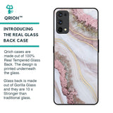 Pink & Gold Gllitter Marble Glass Case for Realme 7 Pro