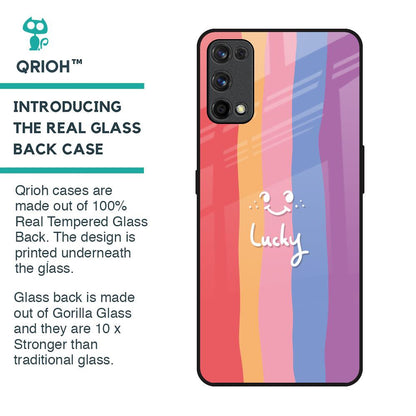 Lucky Abstract Glass Case for Realme 7 Pro