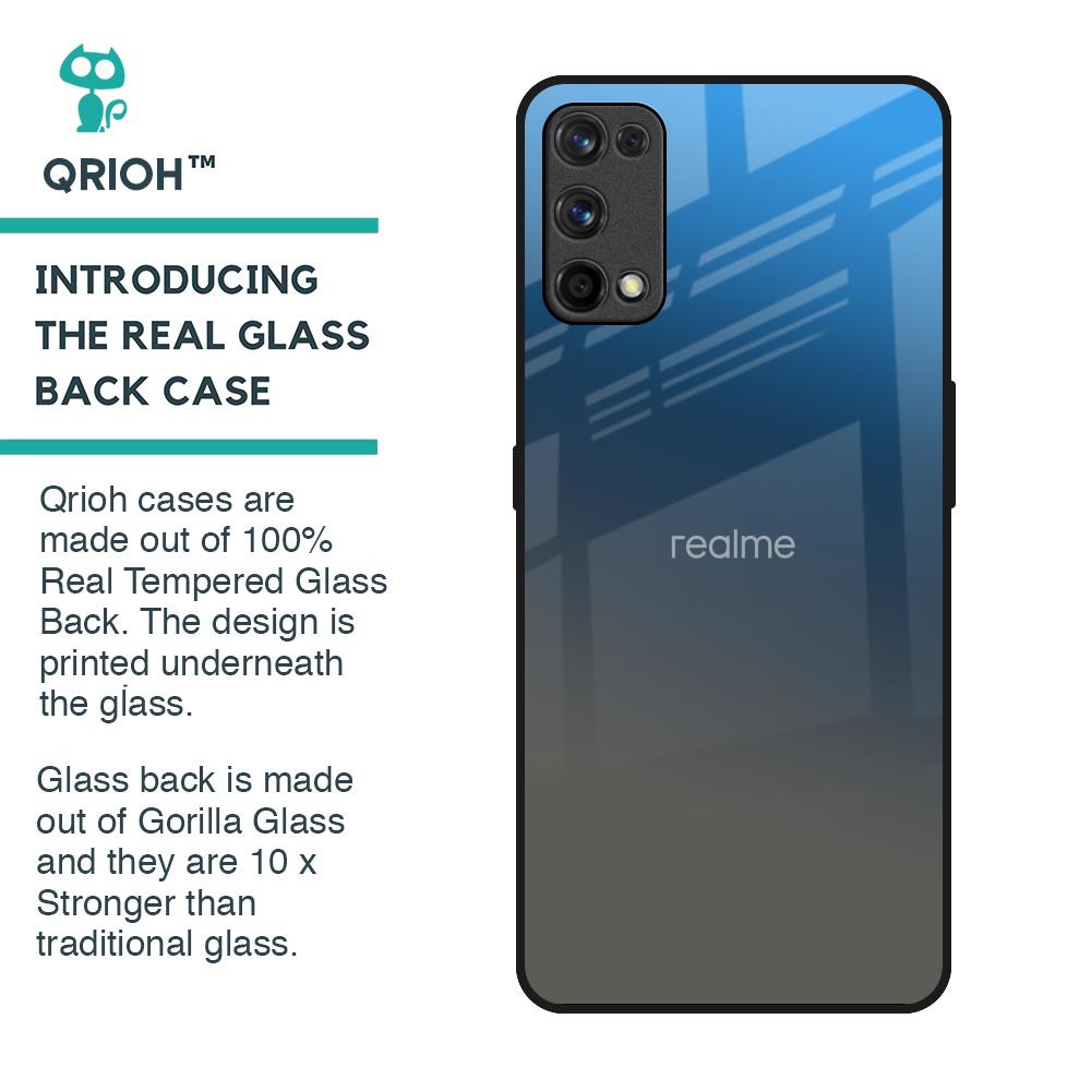Blue Grey Ombre Glass Case for Realme 7 Pro
