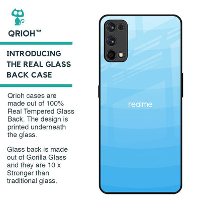 Wavy Blue Pattern Glass Case for Realme 7 Pro