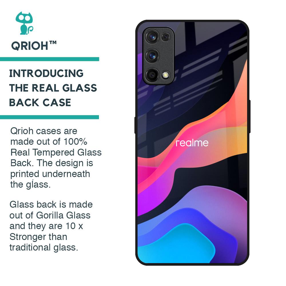 Colorful Fluid Glass Case for Realme 7 Pro