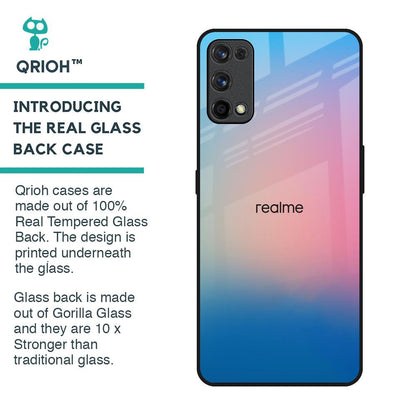 Blue & Pink Ombre Glass case for Realme 7 Pro