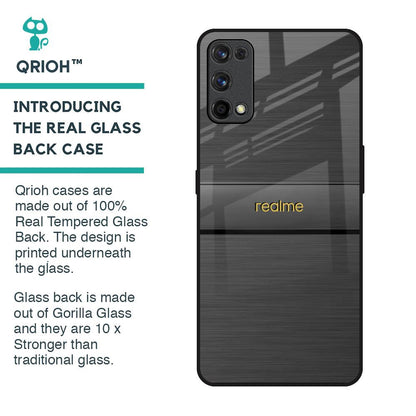 Grey Metallic Glass Case For Realme 7 Pro