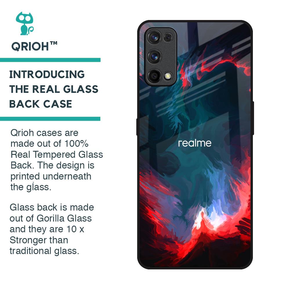Brush Art Glass Case For Realme 7 Pro