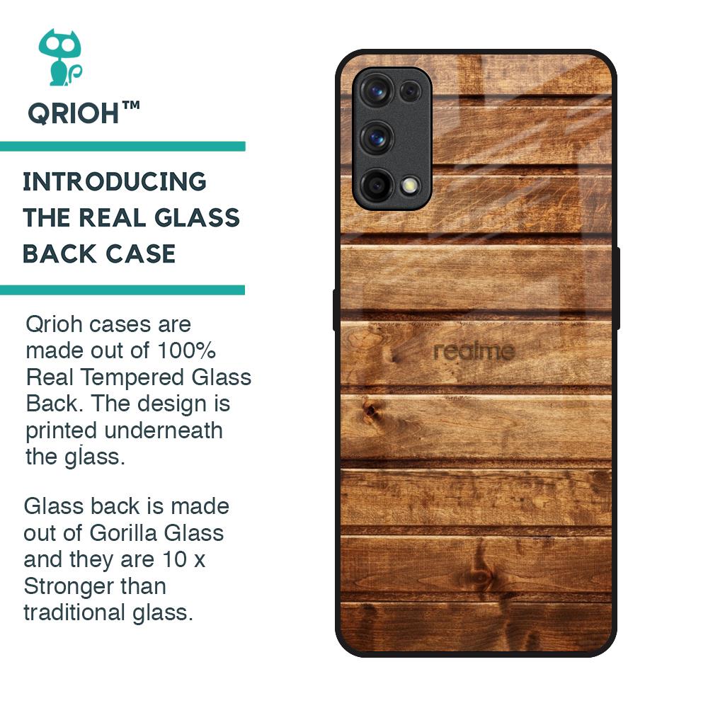 Wooden Planks Glass Case for Realme 7 Pro