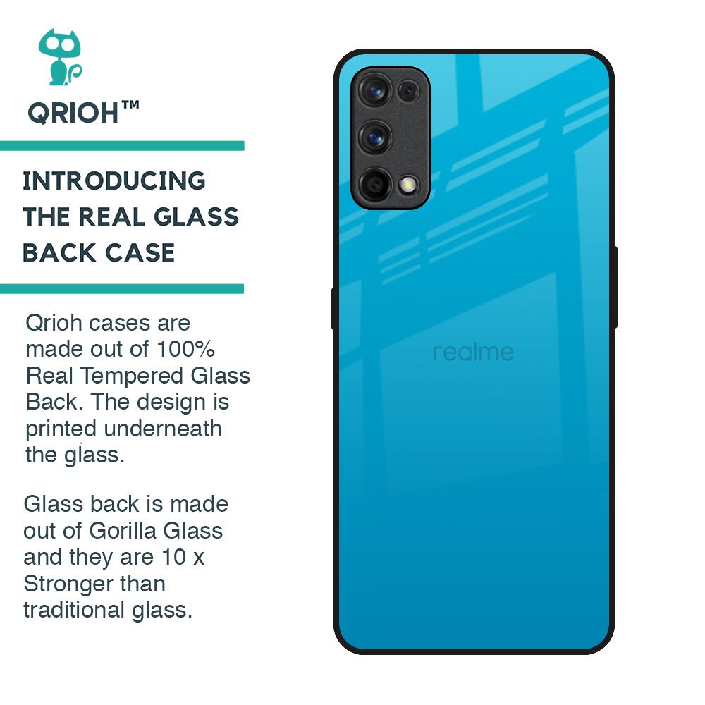 Blue Aqua Glass Case for Realme 7 Pro