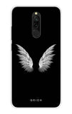 White Angel Wings Redmi 8 Back Cover