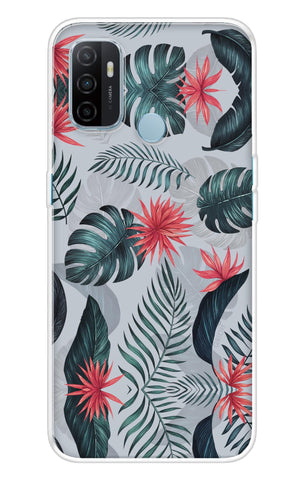 Retro Floral Leaf Oppo A53 Back Cover