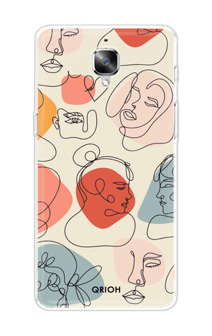 Abstract Faces OnePlus 3 Back Cover