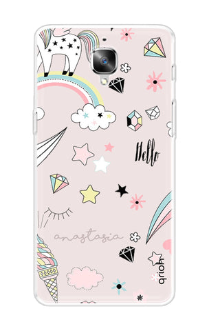 Unicorn Doodle OnePlus 3 Back Cover