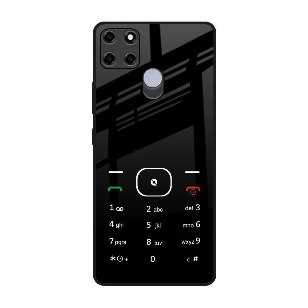 Classic Keypad Pattern Realme C12 Glass Back Cover Online
