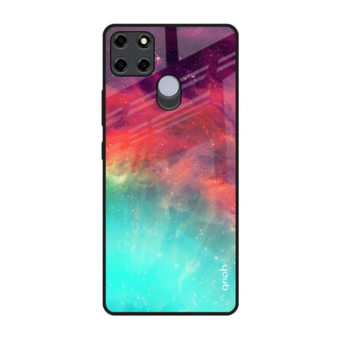 Colorful Aura Realme C12 Glass Back Cover Online