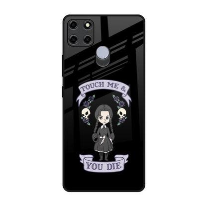 Touch Me & You Die Realme C12 Glass Back Cover Online
