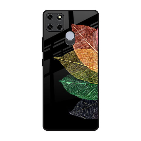 Colorful Leaves Realme C12 Glass Back Cover Online