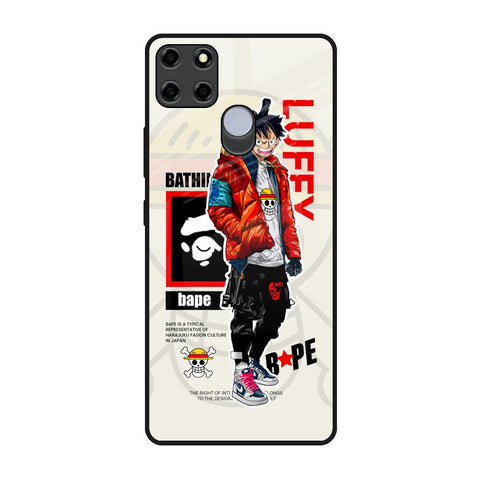 Bape Luffy Realme C12 Glass Back Cover Online