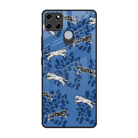 Blue Cheetah Realme C12 Glass Back Cover Online