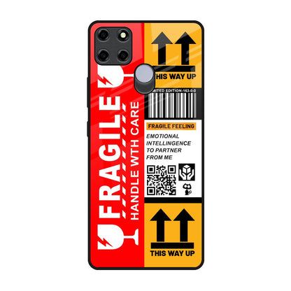 Handle With Care Realme C12 Glass Back Cover Online