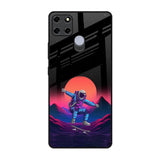 Retro Astronaut Realme C12 Glass Back Cover Online