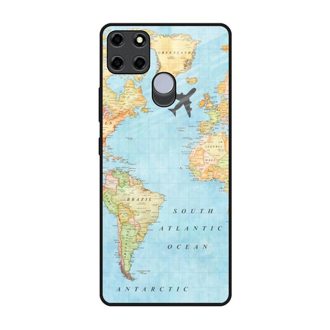 Travel Map Realme C12 Glass Back Cover Online