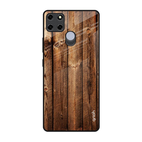 Timber Printed Realme C12 Glass Back Cover Online