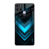 Vertical Blue Arrow Realme C12 Glass Back Cover Online