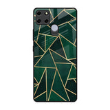 Abstract Green Realme C12 Glass Back Cover Online